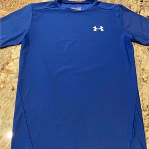 UNDER ARMOUR UA MENS BLUE HEATGEAR COMPRESSION SHIRT SIZE XL